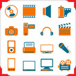Vector: Icons in a frame Icons in a frame