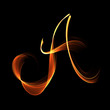 Smoke like handwritten font Letter A