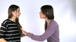 Girls arguing and discussing