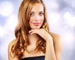 Beautiful girl with long wavy hair Beautiful girl with long wavy hair