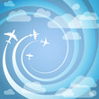 Airplanes with the spiral trajectories