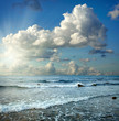 Summer landscape with sea and blue sky