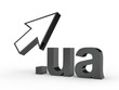 3D Domain ua mit Pfeil
