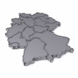 Illustration: Karte - Deutschland - Bundesländer Karte - Deutschland - Bundesländer
