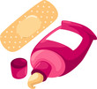 Bandaid plaster and ointment in tube