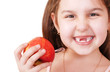 Smiling pretty little girl without teeth