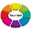 Vector illustration of colorful cycle-icon