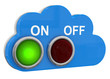 Cloud Switch Button on/off. 3D model