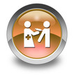 Orange Glossy Pictogram "Immunizations"