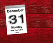 Kalender Holz - 31.12.2012 - Silvester englisch