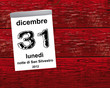 Kalender Holz - 31.12.2012 - Silvester spanisch