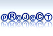 project in blue circles