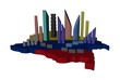 abstract skyscrapers on Colombia map flag illustration abstract skyscrapers on Colombia map flag illustration