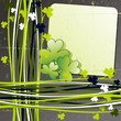 Trifoglio Cartolina St Patrick's Day Shamrock Grunge Card-Vector