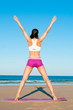 Fitnesstraining am Strand