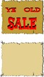 ye old sale sign on parchment