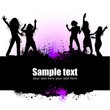 Dancing young people summer card Dancing young people summer card