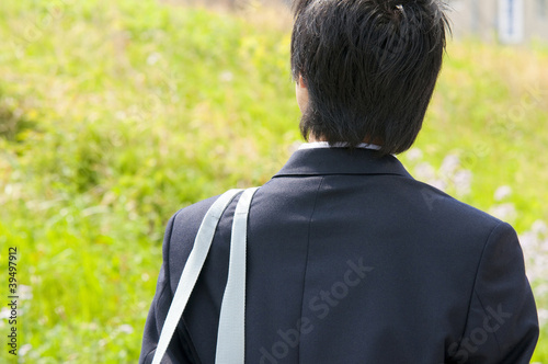 Photo: 男子高校生の後姿 男子高校生の後姿