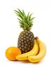 fresh fruit - banana, grapefruit, pineapple
