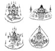 Thai Tattoo Ancient. Vector template