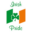 Vector: Irish Pride with flag Irish Pride with flag