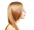 Girl with beautiful straight hair isolated on a white Girl with beautiful straight hair isolated on a white