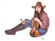 Country girl with viola Country girl with viola