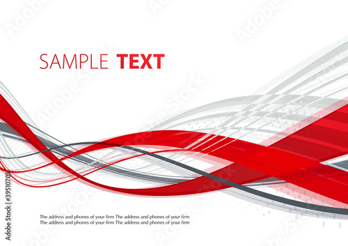 Vector: Abstract red and gray waves. Vector Abstract red and gray waves. Vector