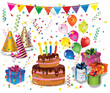 Vektor: Birthday Celebration Set Birthday Celebration Set