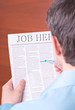 Man reading a newspaper