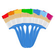 Vector blue paintbrushes