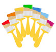 Vector Yellow Paintbrushes