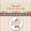 baby girl announcement card
