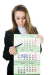 The business woman with a calendar