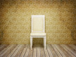 Classic antique interior with chair.