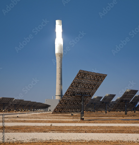 Photo: Tower of solar termal power plant Tower of solar termal power plant