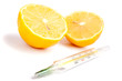 Thermometer and lemon