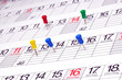 Kalender mit Pins  #120304-004