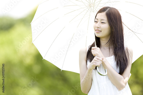 Photo: 日傘を持った女性 日傘を持った女性