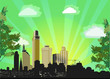 modern buildings at sunrise modern buildings at sunrise
