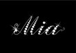 Mia girl name with diamonds