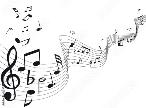 Illustration: notes background notes background