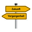 Vector: Schild Zukunft-Vergangenheit Schild Zukunft-Vergangenheit