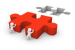 Photo en ligne au meilleur prix 3d men pushing puzzle piece