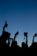 Young graduating students celebrating their new graduation