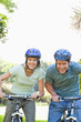 Couple spending their time on their bikes