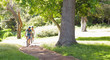 Boyfriend and girlfriend cycle together