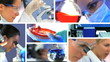 Montage Images of Medical and Scientific Research