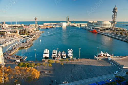 Foto: Barcelona port view from the air. Barcelona port view from the air.