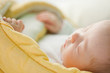 Close up of cute baby taking a rest